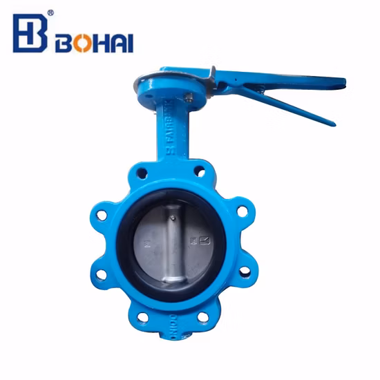 Tipo oblea con orejetas de hierro dúctil/Wcb/actuador neumático solenoide de acero inoxidable revestido de EPDM Válvula de agua de mariposa de control industrial